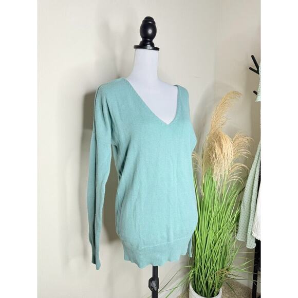 American Apparel Womens V Neck Knit Pullover Sweater 100 Cotton Small Preppy - Picture 2 of 8